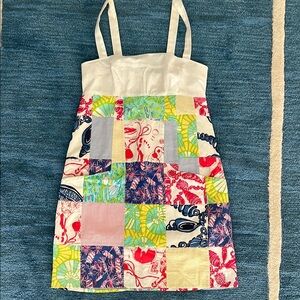 EUC patchwork Lilly Pulitzer mini w adjustable straps
